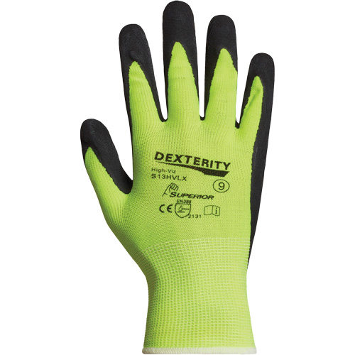 Dexterity&reg; Coated Gloves, 10, Latex Coating, 13 Gauge, Polyester Shell Distribution Industrielle GC