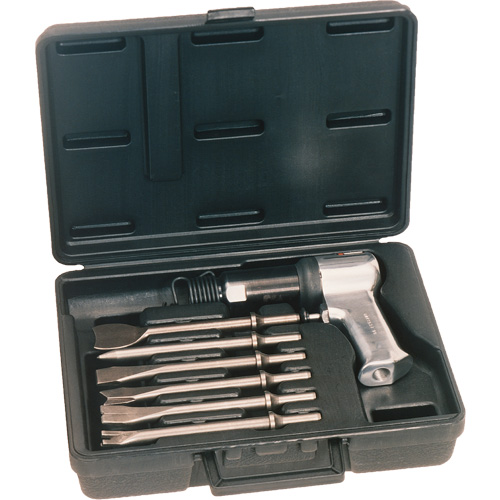 Ensemble de marteau pneumatique de s&eacute;rie lourde, 3 pi³/min, 1/4" NPT, 3000 coups/min, 3/4" x 2-9/32" (19,05 mm x 57,94 mm) Distribution Industrielle GC