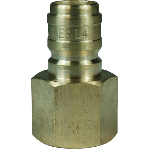 Bouchon d'interconnecteur &agrave; passage direct DQC de s&eacute;rie E, Laiton, 3/4", NPTF femelle, 1700 PSI Distribution Industrielle GC