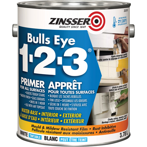 Appr&ecirc;t &agrave; base deau Bulls Eye 1-2-3, 3,78 L, Gallon, Blanc Distribution Industrielle GC