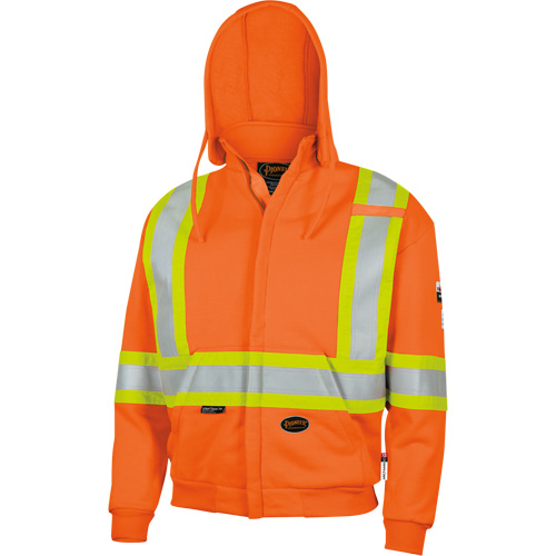 338SF Capuche &agrave; fermeture &eacute;clair ignifug&eacute;e, Hommes, T-Grand, Orange haute visibilit&eacute;, 22 cal/cm² Distribution Industrielle GC