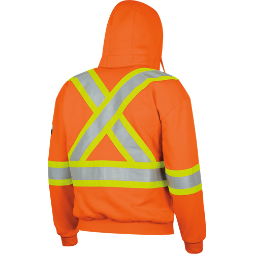 338SF Capuche &agrave; fermeture &eacute;clair ignifug&eacute;e, Hommes, T-Grand, Orange haute visibilit&eacute;, 22 cal/cm² Distribution Industrielle GC