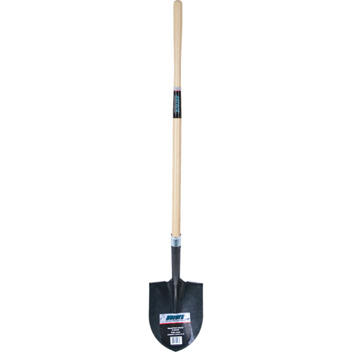Heavy-Duty Round Point Shovel, Carbon Steel Blade, Hardwood, Straight Handle Distribution Industrielle GC
