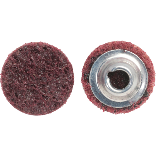 Disque de pr&eacute;paration de surface non tiss&eacute; &agrave; rechange rapide Bear-Tex, 2" dia., Grain Moyen, Oxyde d'aluminium Distribution Industrielle GC
