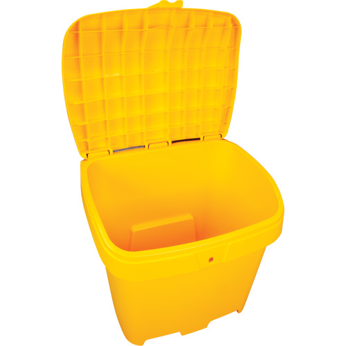Bacs d'entreposage pour sel & sable, Avec Moraillon, 21" x 27" x 26", 4,24 pi³, Jaune Distribution Industrielle GC