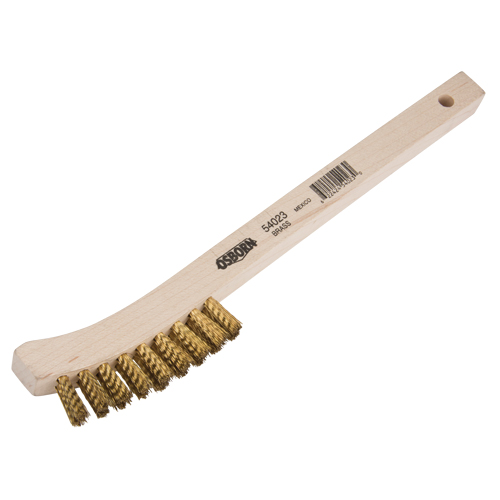Small Cleaning Scratch Brushes, Brass, 2 x 9 Wire Rows, 8-5/8" Long Distribution Industrielle GC