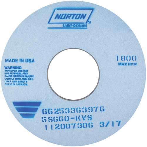 Tool Room Wheel, Type 01, Ceramic Alumina, 14" x 1" Distribution Industrielle GC