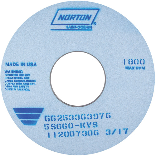 Tool Room Wheel, Type 01, Ceramic Alumina, 14" x 1" Distribution Industrielle GC