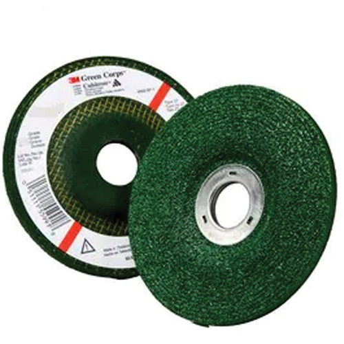 Green Corps Depressed Centre Wheel, 4-1/2" x 1/4", 7/8" Arbor, Aluminum Oxide, Type 27 Distribution Industrielle GC