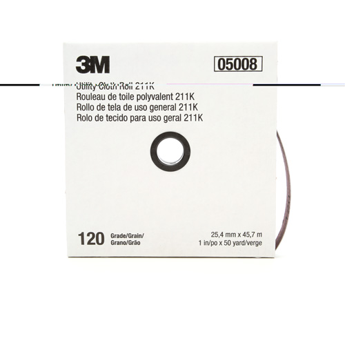 Utility Roll 211K, Aluminum Oxide, 1" W x 150' L, 120 Grit Distribution Industrielle GC