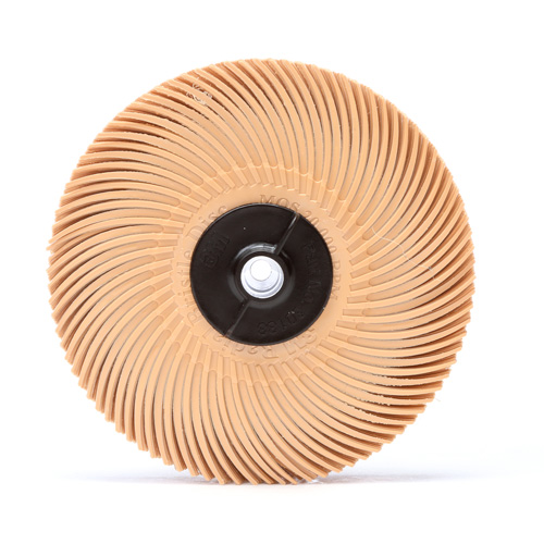 Meule en soie radiale Scotch-Brite, Oxyde d'aluminium, Grain 6 microns, 3" dia. Distribution Industrielle GC