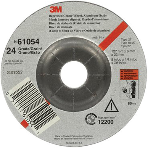 Meule &agrave; moyeu d&eacute;port&eacute;, 5" x 27, Oxyde d'aluminium Distribution Industrielle GC