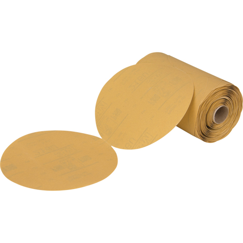 Rouleau de disques abrasifs dor&eacute;s en papier Stikit 216U, 6" dia., Grain P360, Oxyde d'aluminium Distribution Industrielle GC