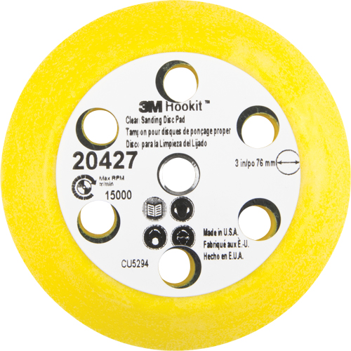 Ensemble pour disque de ponçage net Hookit, dia 3" Distribution Industrielle GC