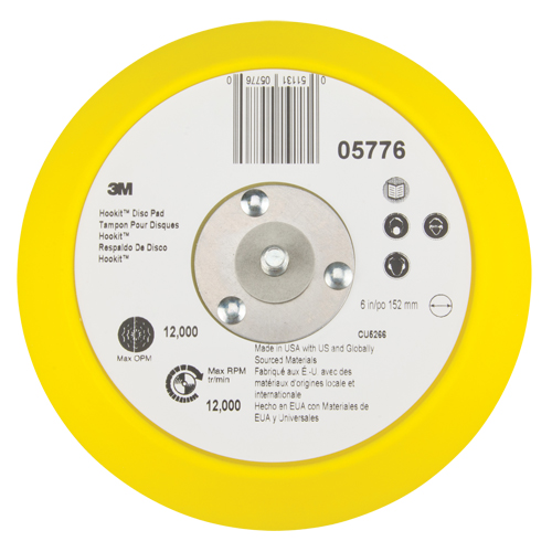 Hookit Disc Pad, 6" Dia. Distribution Industrielle GC