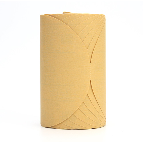 Rouleau de disques abrasifs dor&eacute;s en papier Stikit 216U, 6" dia., Grain P320, Oxyde d'aluminium Distribution Industrielle GC