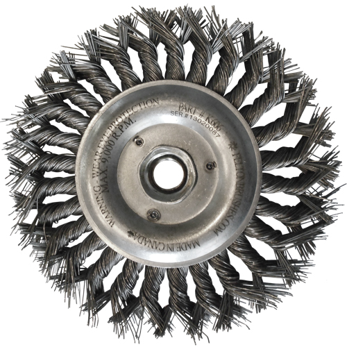 Wire Wheel Brushes, 6" Dia., 0.014" Fill, 5/8"-11 Arbor, Steel Distribution Industrielle GC