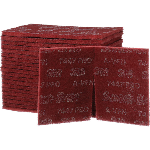 Tampons manuels Scotch-Brite 7447, Oxyde d'aluminium, 9" x 6", Grain Tr&egrave;s fin Distribution Industrielle GC