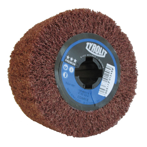 Tambour de conditionnement de surface Pro-Line, 4" dia. x 2" la, 3/4" Arbre, Grain Cors&eacute;, Oxyde d'aluminium Distribution Industrielle GC