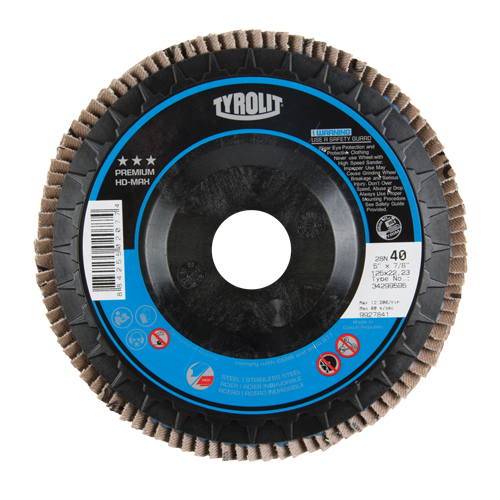 Disque &agrave; lamelles, 4-1/2" x 7/8", Type 27, Grain 40, Zirconium Distribution Industrielle GC