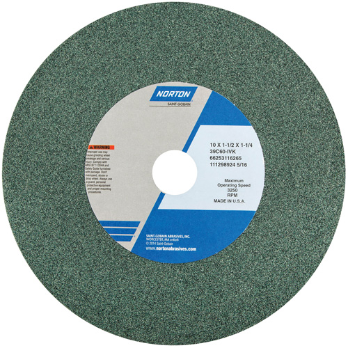 Bench and Pedestal Grinding Wheel, 14" x 2", 1-1/2" Arbor, 1, Silicon Carbide Distribution Industrielle GC