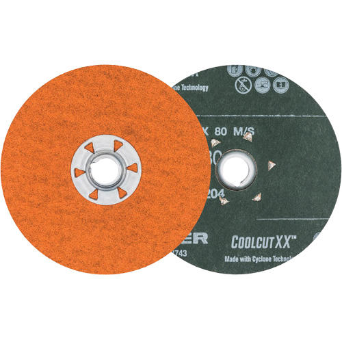 Disque de sablage Coolcut XX, 4-1/2" dia., Grain 80, C&eacute;ramique Distribution Industrielle GC