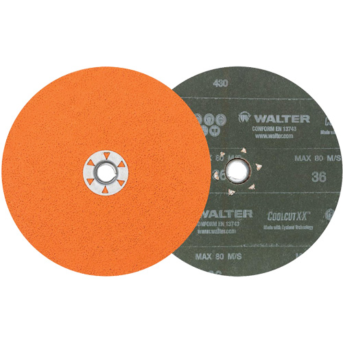 Disque de sablage Coolcut XX, 7" dia., Grain 36, C&eacute;ramique Distribution Industrielle GC