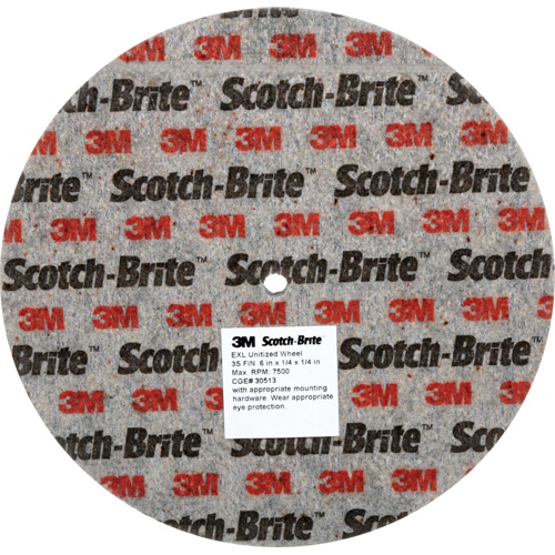 Meule unitaris&eacute;e EXL Scotch-Brite, 6" x 1/4", Arbre de 1/4", Grain de Fin, Carbure de silicium Distribution Industrielle GC
