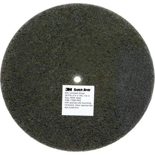 Scotch-Brite EXL Unitized Wheel, 6" x 1/8", 1/4" Arbor, Fine Grit, Silicon Carbide Distribution Industrielle GC