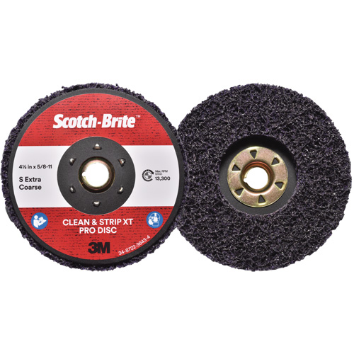 Disque  Clean and Strip  XT Pro Scotch-Brite, 4-1/2" dia., Grain Extra grossier, Carbure de silicium Distribution Industrielle GC