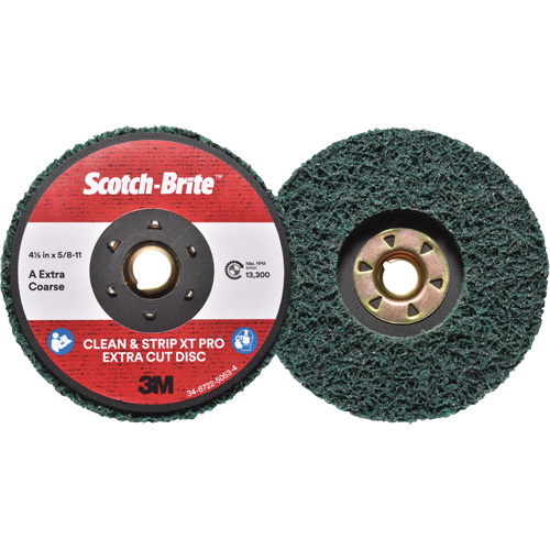 Disque extra coupe  Clean and Strip  XT Pro Scotch-Brite, 4-1/2" dia., Grain Extra grossier, Oxyde d'aluminium Distribution Industrielle GC