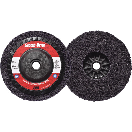 Disque  Clean and Strip  XT Pro Scotch-Brite, 5" dia., Grain Extra grossier, Carbure de silicium Distribution Industrielle GC