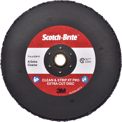Scotch-Brite Clean & Strip XT Pro Extra Cut Disc, 7" Dia., Extra Coarse Grit, Aluminum Oxide Distribution Industrielle GC
