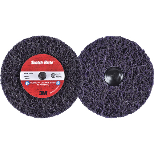 Scotch-Brite Roloc+ Clean & Strip XT Pro Disc, 4" Dia., Extra Coarse Grit, Silicon Carbide Distribution Industrielle GC