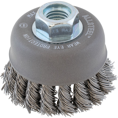 Brosse m&eacute;tallique ALLSTEEL, 3" dia. x 5/8"-11 arbre Distribution Industrielle GC