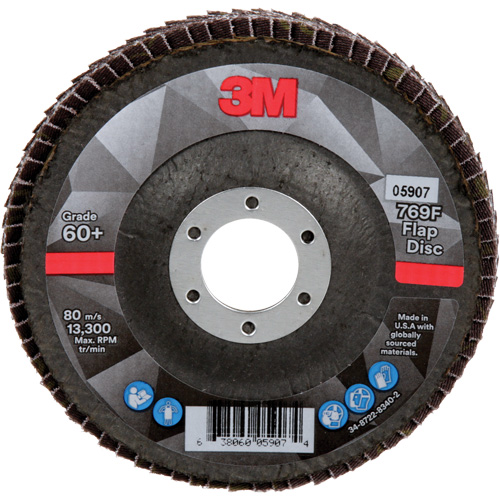 Disque &agrave; lamelles &agrave; changement rapide 769F, 4-1/2" x 7/8", Type 29, Grain 60+, C&eacute;ramique Distribution Industrielle GC