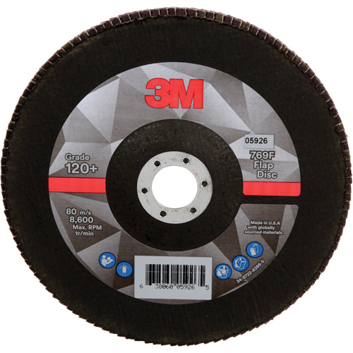 769F Quick Change Flap Disc, 7" x 7/8", Type 27, 120+ Grit, Aluminum Oxide/Ceramic Distribution Industrielle GC