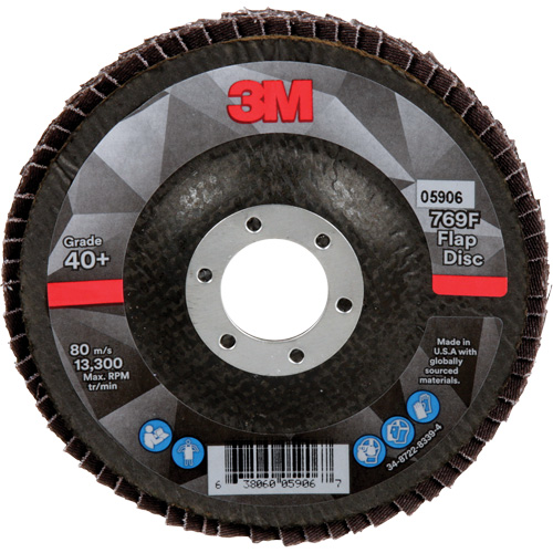 Disque &agrave; lamelles &agrave; changement rapide 769F, 4-1/2" x 7/8", Type 29, Grain 40+, C&eacute;ramique Distribution Industrielle GC