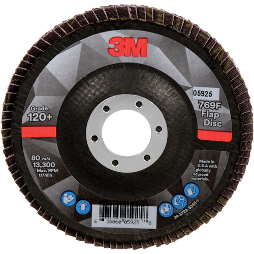 769F Quick Change Flap Disc, 4-1/2" x 7/8", Type 29, 120+ Grit, Ceramic Distribution Industrielle GC
