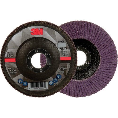 769F Quick Change Flap Disc, 4-1/2" x 7/8", Type 27, 80+ Grit, Ceramic Distribution Industrielle GC