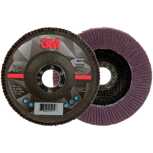 769F Quick Change Flap Disc, 5" x 7/8", Type 27, 80+ Grit, Ceramic Distribution Industrielle GC