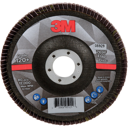 769F Quick Change Flap Disc, 5" x 7/8", Type 29, 120+ Grit, Ceramic Distribution Industrielle GC