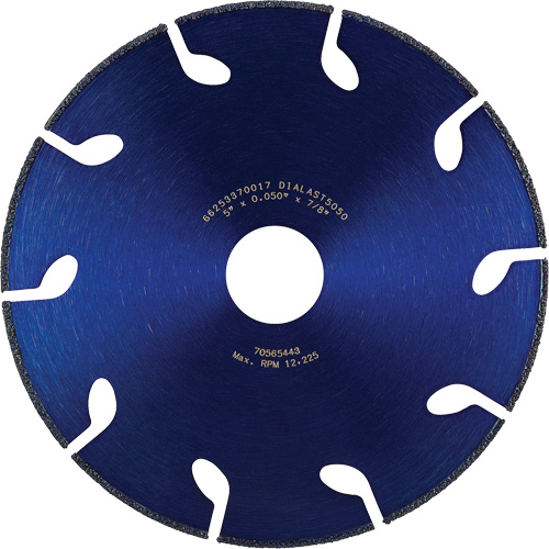 Dialast RightCut Cut-Off Wheel, 5" x 0.05", 7/8" Arbor, Type 01/41, Diamond, 12225 RPM Distribution Industrielle GC