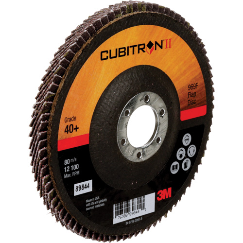 Cubitron II 969F Flap Disc, 5" x 7/8", Type 27, 40+ Grit, Ceramic Distribution Industrielle GC