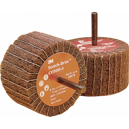 Combi Wheels, 3" Dia. x 1-3/4" W, 1/4" Arbor, Aluminum Oxide Distribution Industrielle GC