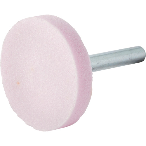 Vitrified Bond Mounted Point, W235, Aluminum Oxide, 1-1/2" Dia., 1/4" L, 80 Grit Distribution Industrielle GC