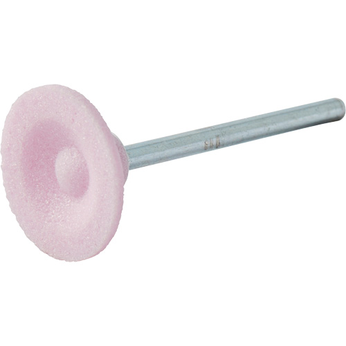 Vitrified Bond Mounted Point, B81, Aluminum Oxide, 3/4" Dia., 3/16" L, 80 Grit Distribution Industrielle GC