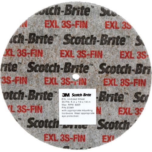 Scotch-Brite EXL Unitized Wheel, 2" x 1/4", 1/4" Arbor, Fine Grit, Silicon Carbide Distribution Industrielle GC