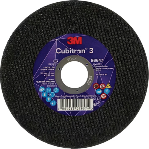 Cubitron 3 Cutting Disc, 5" x 9/32", 3/8" Arbor, Type 41 Distribution Industrielle GC