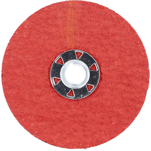 Disque de verrouillage en fibres avec fixation Speed-Change, 4-1/2" dia., Grain 24, C&eacute;ramique d'alumine Distribution Industrielle GC